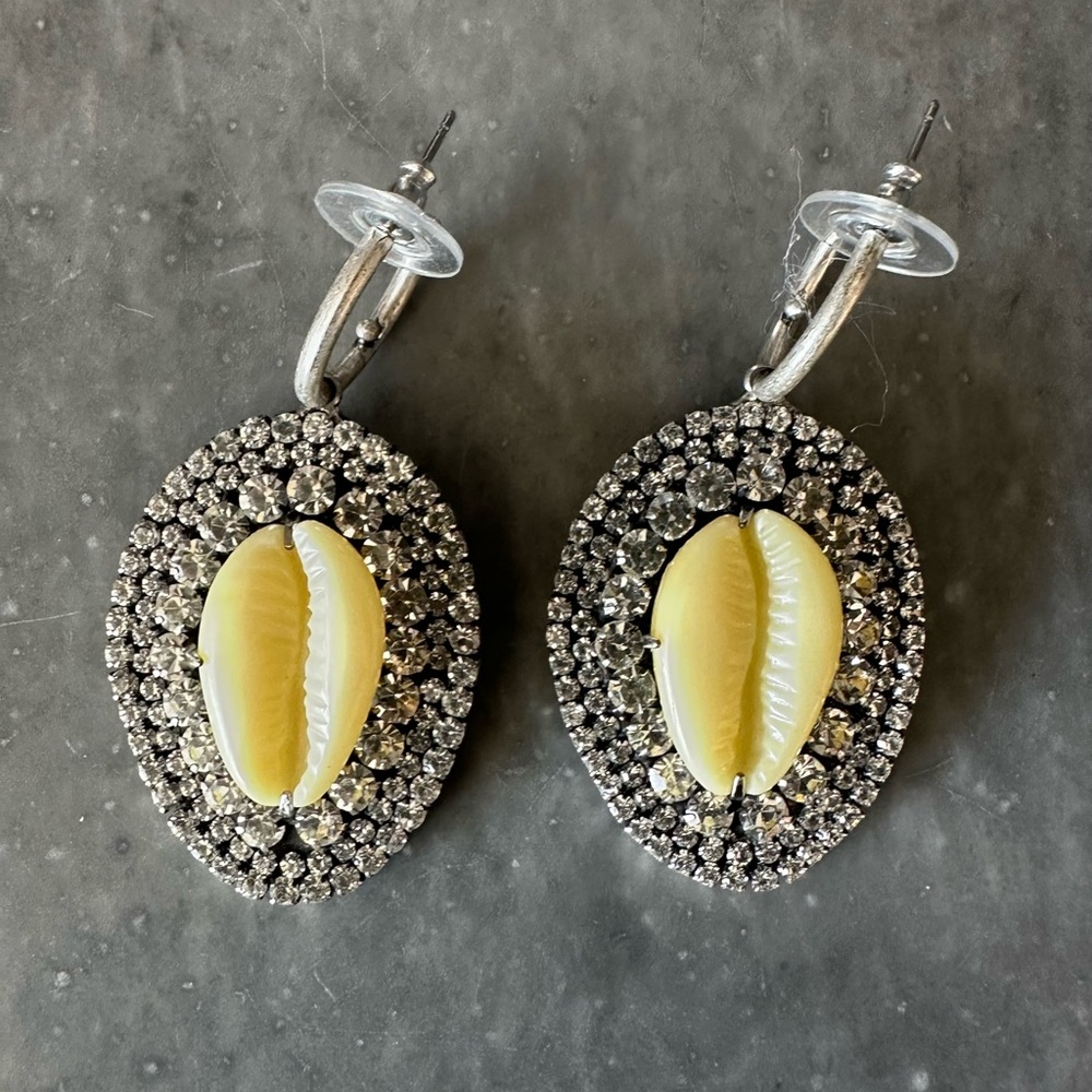 Dannijo Crystal & Cowrie Shell Earrings